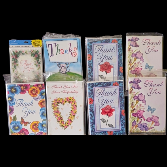 Mix lots of Thank You Cards Set 6 Cards In Each Bag Total of 48 Cards - Picture 1 of 13